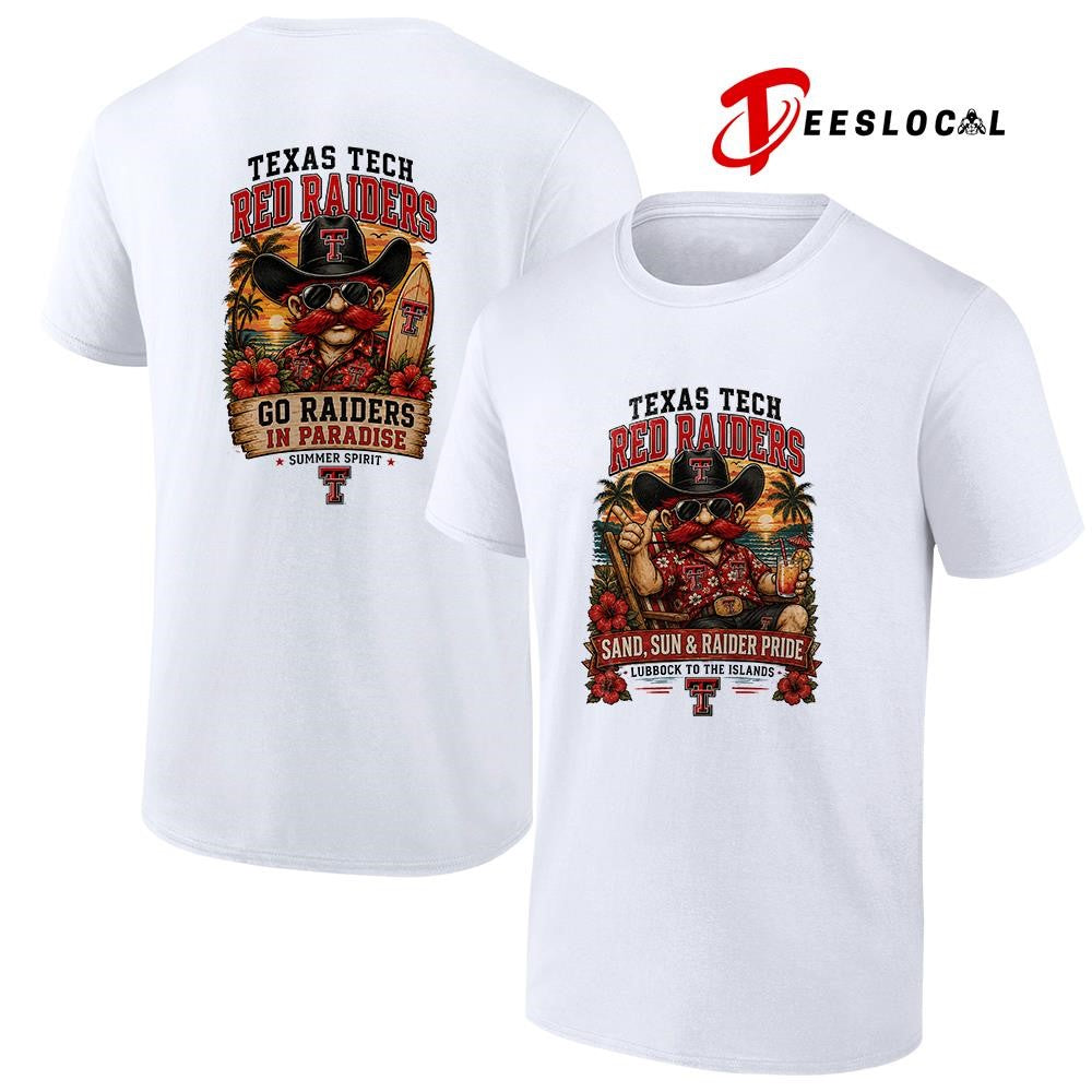 Texas Tech Red Raiders san and sun Lubbock to the islands tropical paradise shirt
