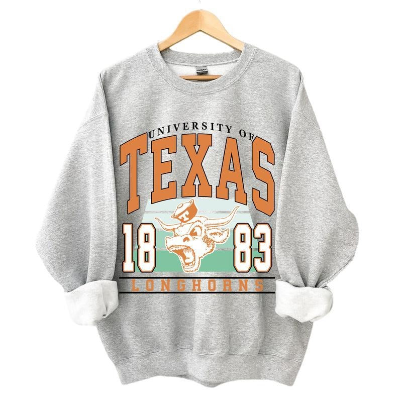 Texas Vintage Football Sweatshirt, University Austin Vintage Sweatshirt, Unisex Vintage Sweatshirt T-Shirts, Hoodie