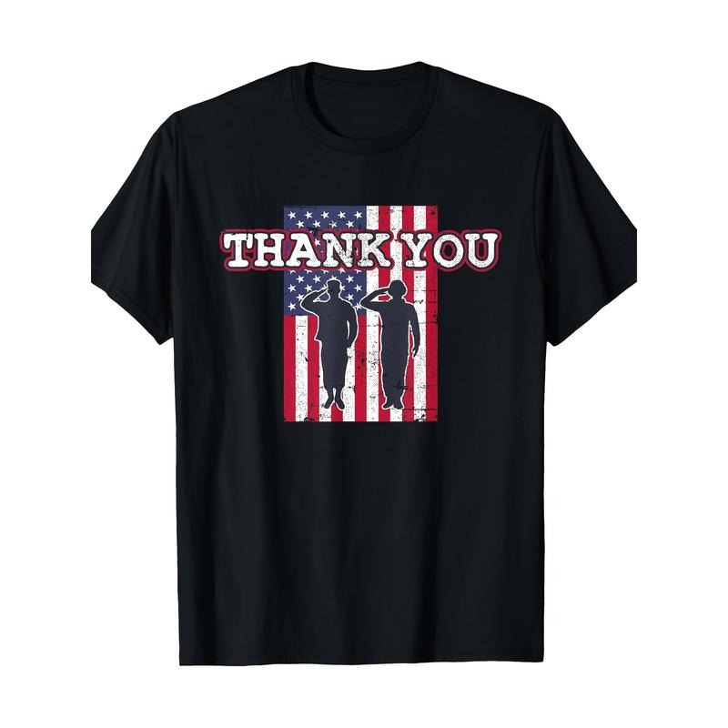 Thank You US Veterans Day Memorial Day for Men Gunpla brand Women T-shirt-100% cotton T-shirt 180gT-shirt style 02...