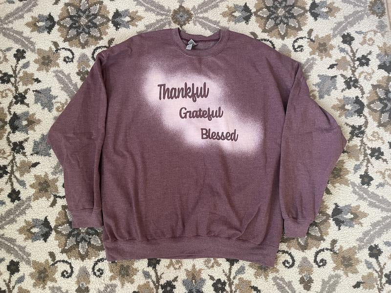 Thankful Grateful Blessed Bleached T-Shirts, Hoodie, Sweatshirt | RetroVerseTees.com