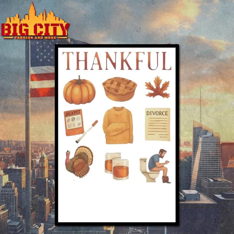 Thankful Thanksgiving Doodles Shirt