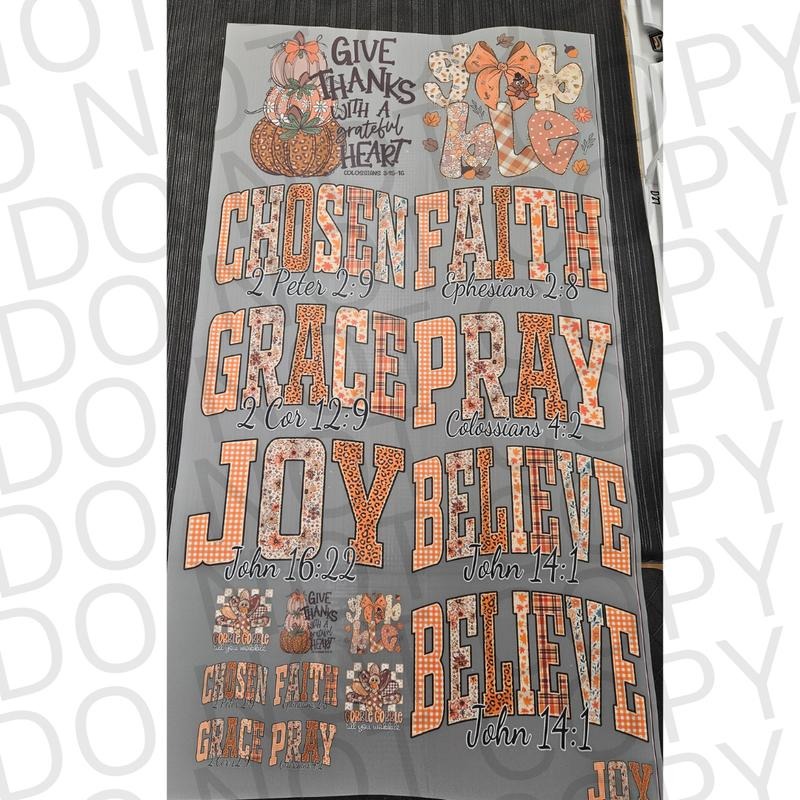 Thanksgiving DTF 22X48 Pre-Made Gang Sheet T-Shirts, Hoodie, Sweatshirt | RetroVerseTees.com