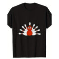 Thanksgiving Printing, Men's Cotton Turkey Pattern T-shirt, Casual Short Sleeve round Neck Game T-shirt, Men's Outdoor...