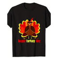 Thanksgiving Printing, Men's Cotton Turkey Pattern T-shirt, Casual Short Sleeve round Neck Game T-shirt, Men's Outdoor...