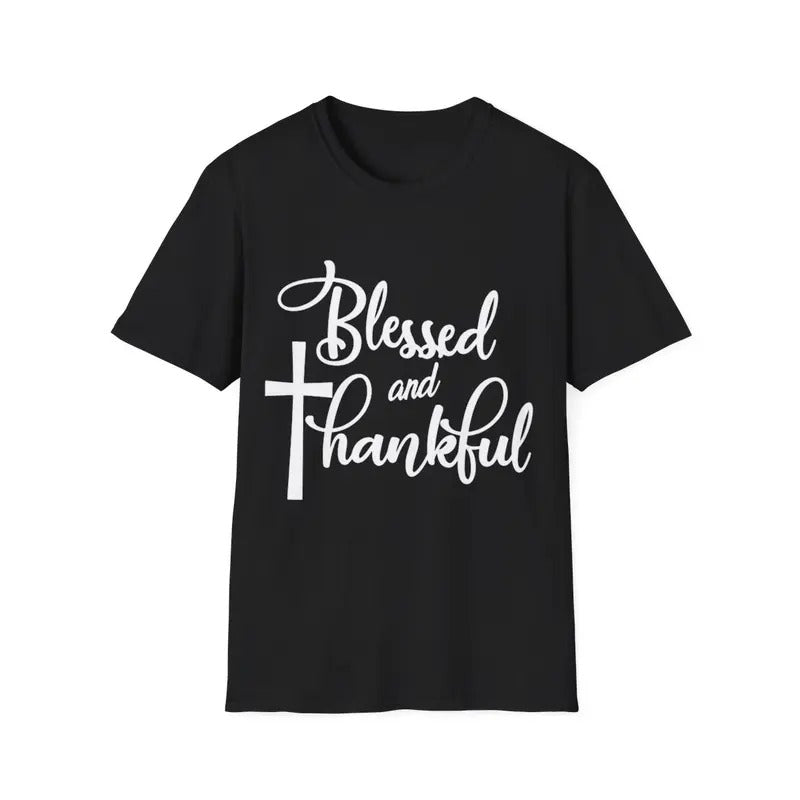 Thanksgiving Shirts for Women Thankful and Blessed T-Shirt, Menswear Top, Womenswear Top Hoodie, Sweatshirt