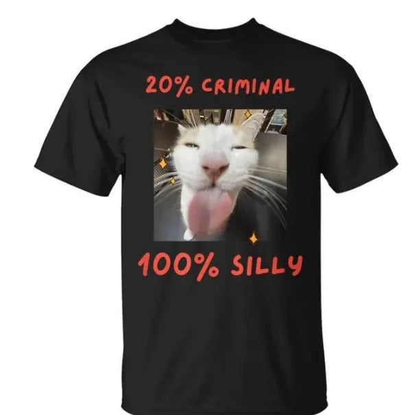 That Silly Cat Meme T-Shirt, Funny Cat Shirt, Silly Tee Hoodie, Sweatshirt | RetroVerseTees.com