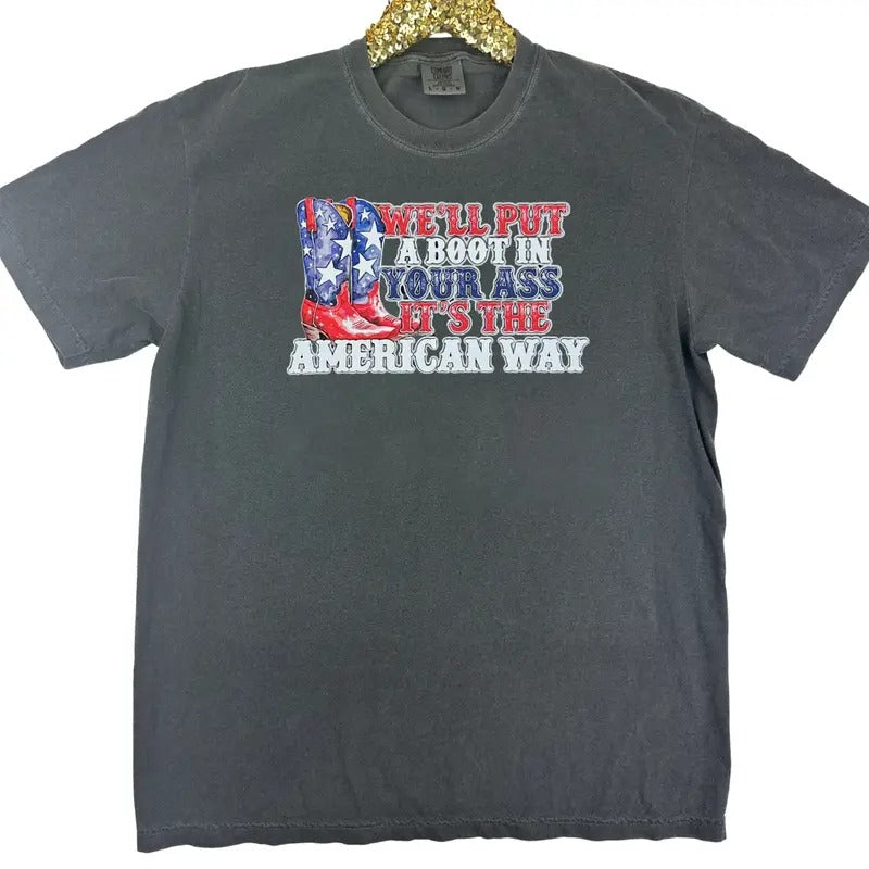The American Way Comfort Colors T-Shirt Hoodie, Sweatshirt | RetroVerseTees.com