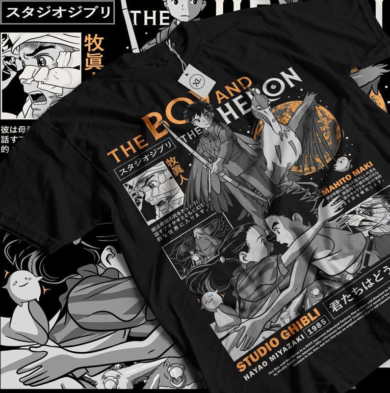 The Boy and the Heron T-Shirt S-4XL Girl Anime Manga Anime art Gift Shirt Tshirt S-4XL Hoodie, Sweatshirt