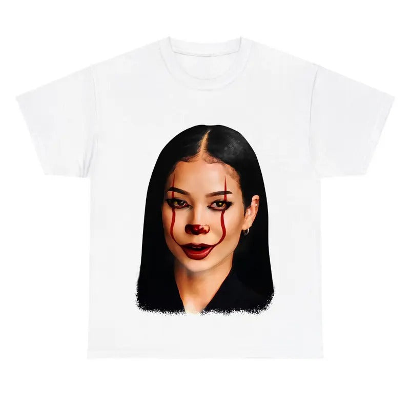 The Clown Jhenee IT Halloween Graphic Tee Classic Cotton Hoodie, Sweatshirt | RetroVerseTees.com