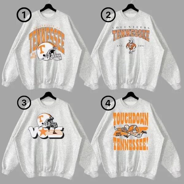 The Collection of Vintage Tennessee Volunteers Crewneck Shirt, Tennessee Vols 90s Pull Over Shirt, Vintage Graphic Tees...