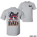 The Cool Dad T-shirt - Bold Western-inspired Design Featuring Patriotic Graphics Vintage Cowboy Skull Unisex Casual Crew...