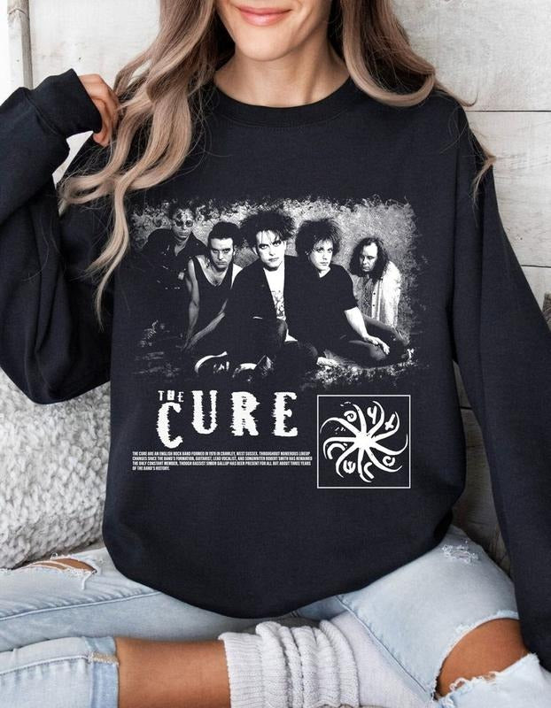 The Cure Band Sweatshirt Vintage Music band 90s T-Shirts, Hoodie | RetroVerseTees.com