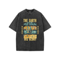 The Earth Is Full Of His Glory Washed T-Shirt Pure Cotton Fabric Casual Streetstyle Crew Neck Short Sleeve Soft-Washed...