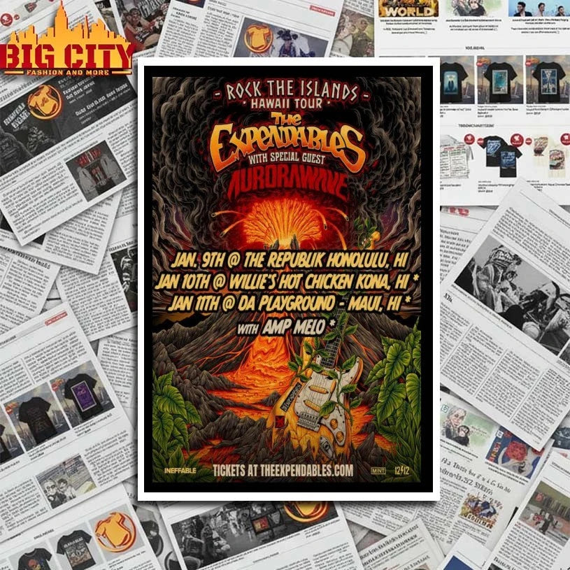 The Expendables Hawaii Concert Poster shirt