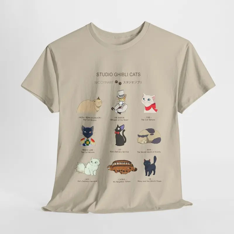 The Ghibli Cats Tshirt, Studio Ghibli Shirt, Anime Shirt, Hayao Miyazaki, Howl, Haku Hoodie, Sweatshirt | RetroVerseTees.com