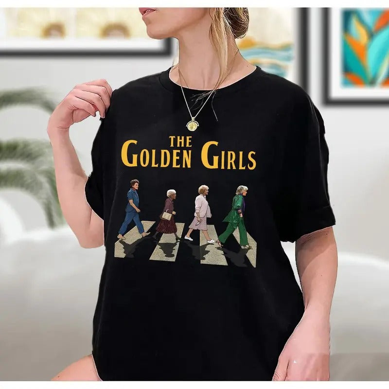 The Golden Girl Crossing Road Tshirt Sweatshirt, The Golden Girls Shirt, Golden Girls Abbey Road Shirt, Unisex Sweater...