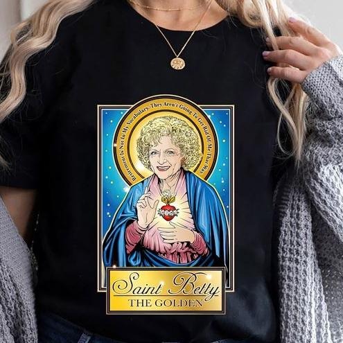 The Golden Girls Saint Betty Shirt | Betty White Golden Girls Shirt | Vinatage 90s Movie Shirt | Fan Gift Shirt Hoodie,...