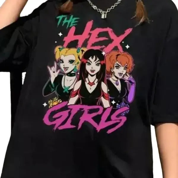 The Hex Girls Band Short Sleeve T-shirt Gift for Fans Cotton Fit Top Womenswear Hoodie, Sweatshirt | RetroVerseTees.com