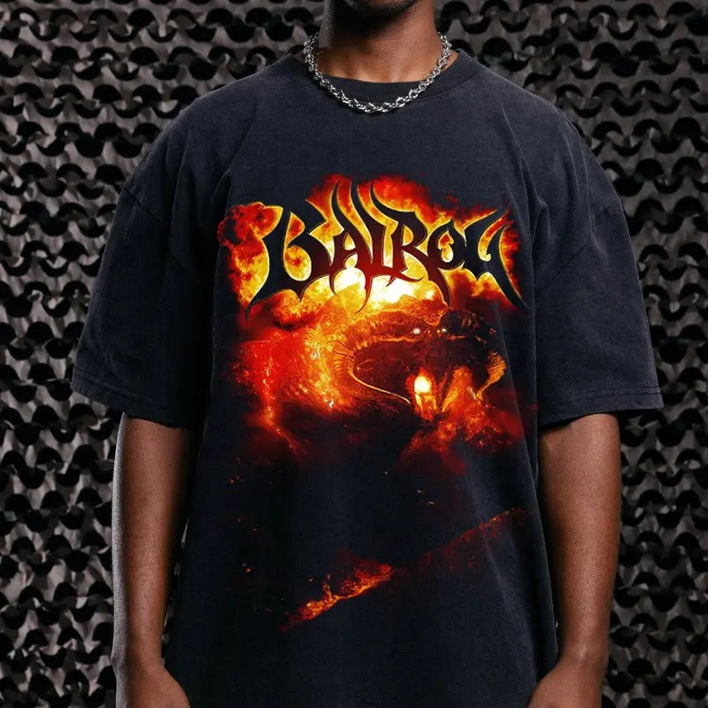 The Lord Of The Rings Balrog Vintage T-Shirt Sweatshirt Trending Movie Shirt Menswear Womenswear Streetwear Movie Fans...