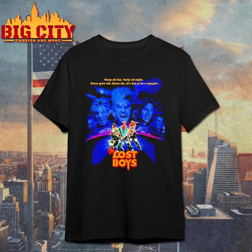 The Lost Boys Sleep All Day Party All Night Never Grow Old Never Die It’s Fun To Be A Vampire Squad Shirt
