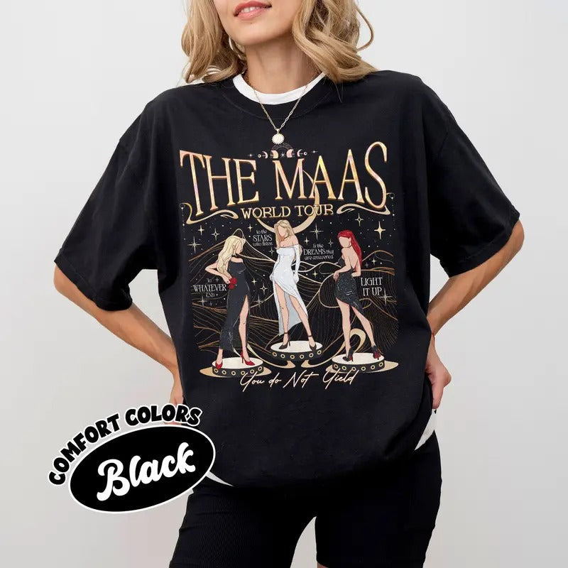 The Maas Tour Comfort Colors Shirt,  SJM Fan Tee, Feyre Aelin Galathynius And Bryce, Acotar T Shirt, Book Lover...
