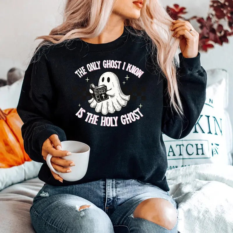 The Only Ghost I Know is the Holy Ghost Sweatshirt_575 , Multiple Colorways - Full Size Range T-Shirts, Hoodie, Sweatshirt