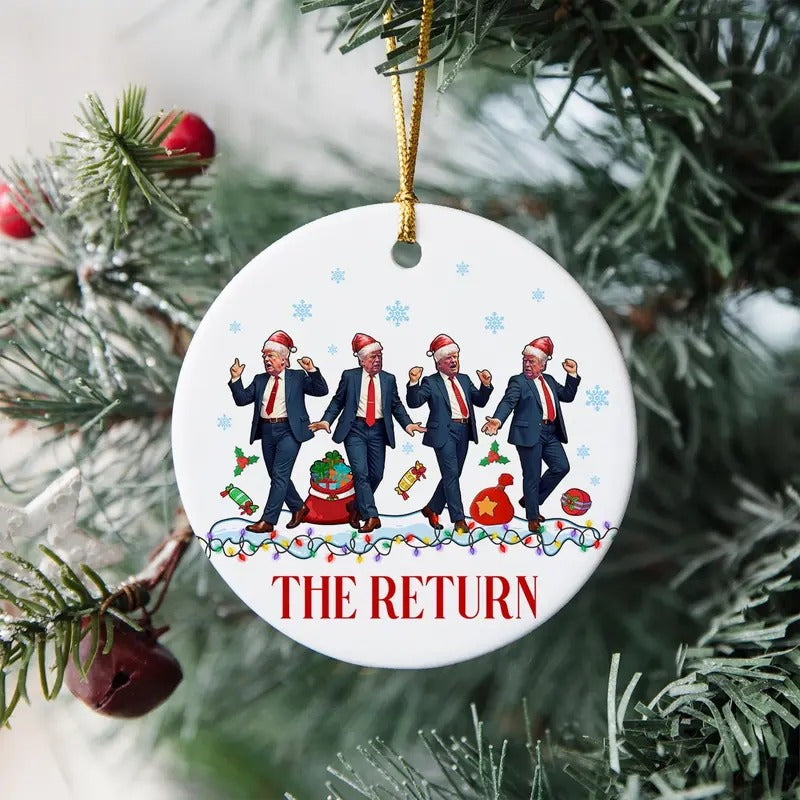 The Return Make America Great Again Ornament, Trump Winner Ornament, Trump Won Election 2024 Gift, Gift for Trump Fan,...