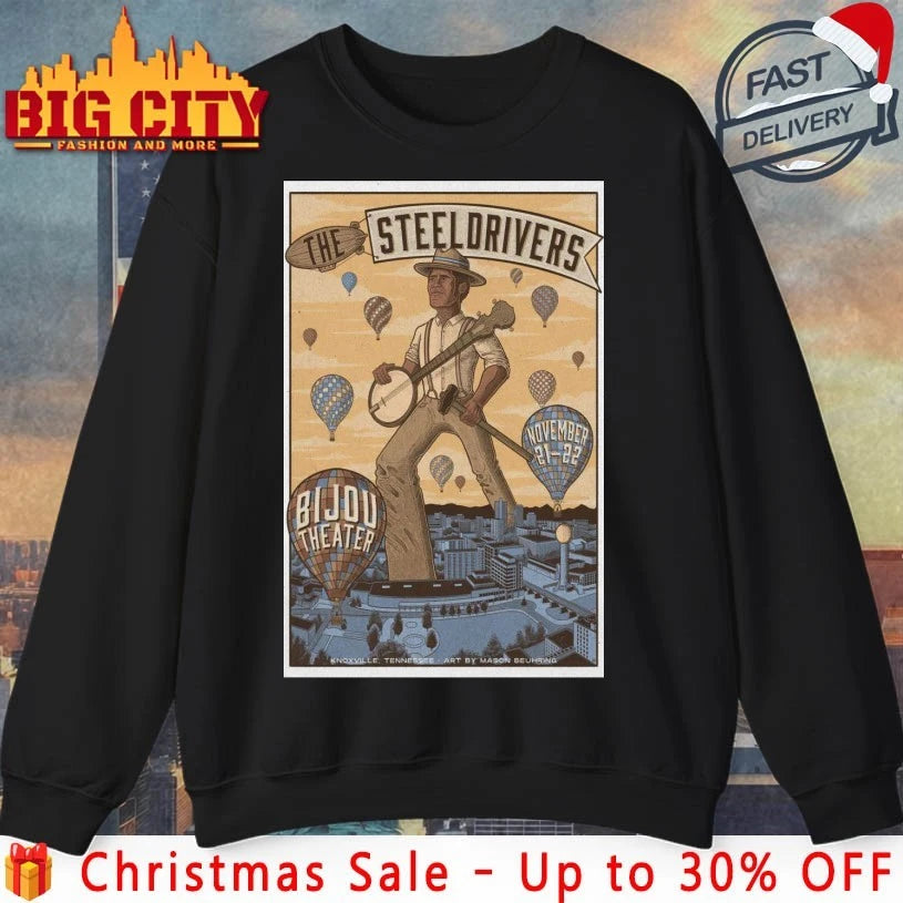 The SteelDrivers Nov 21-22 2025 Bijou Theatre, Knoxville, Tennessee Poster shirt