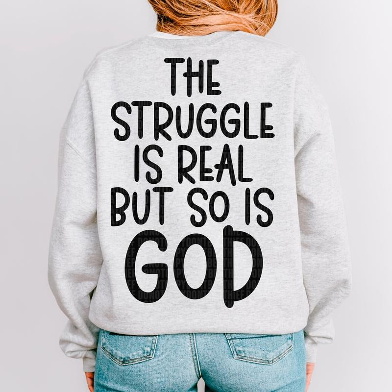 The Struggle is Real DTF Transfers - THIS IS NOT A SHIRT Hoodie, Sweatshirt | RetroVerseTees.com