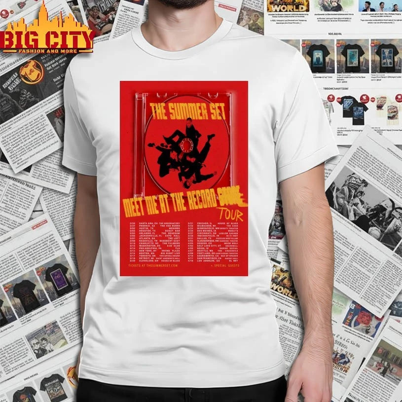 The Summer Set Meet Me The Record Tour 2026 Poster shirt