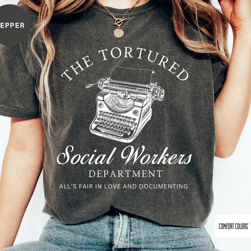 The Tortured Social Workers Department Funny Shirt for Social Workers -Funny Social Work Shirts -School Social Worker...