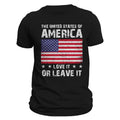 The United States of America Love It or Leave It T-Shirt Casual Crewneck Hoodie, Sweatshirt | RetroVerseTees.com