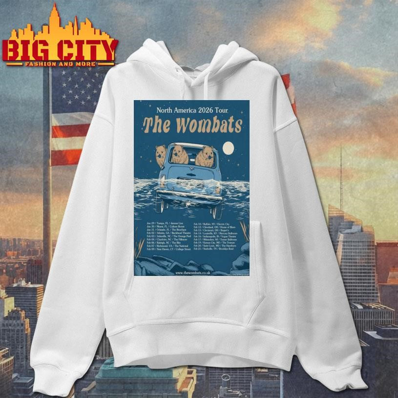 The Wombats North America 2026 Tour Poster shirt