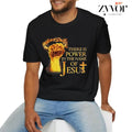 There is Power In Name of Jesus Fire Funny Christian God T-Shirt Casual Style Crew Neck Short Sleeve T-Shirt Tops Trendy...