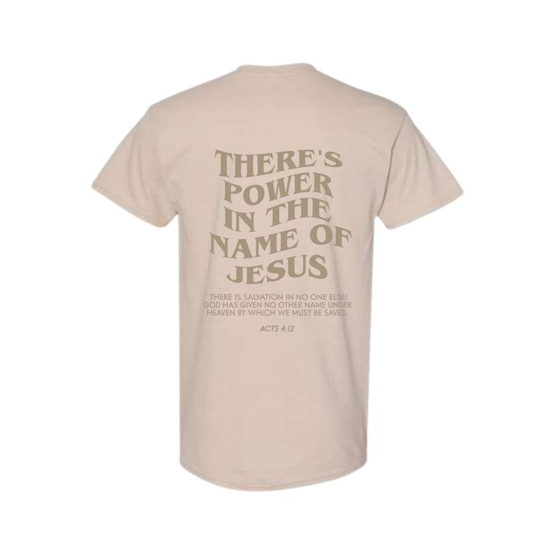 There's Power In The Name of Jesus Hoodie, Bible Verse Sweatshirt For Men, Faith Based Shirt, Inspirational Tee, Gift For...