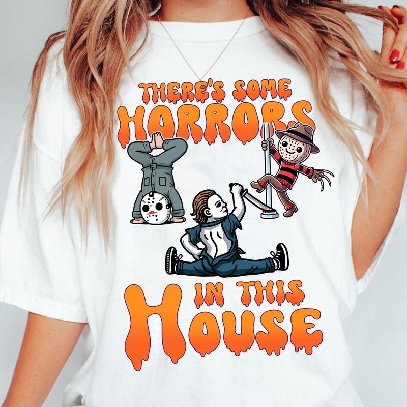 There's S01me Horr0rs In This House Shirt Horr0r, Horr0r Shirt, Halloween FUNNY  Shirt Hoodie, Sweatshirt