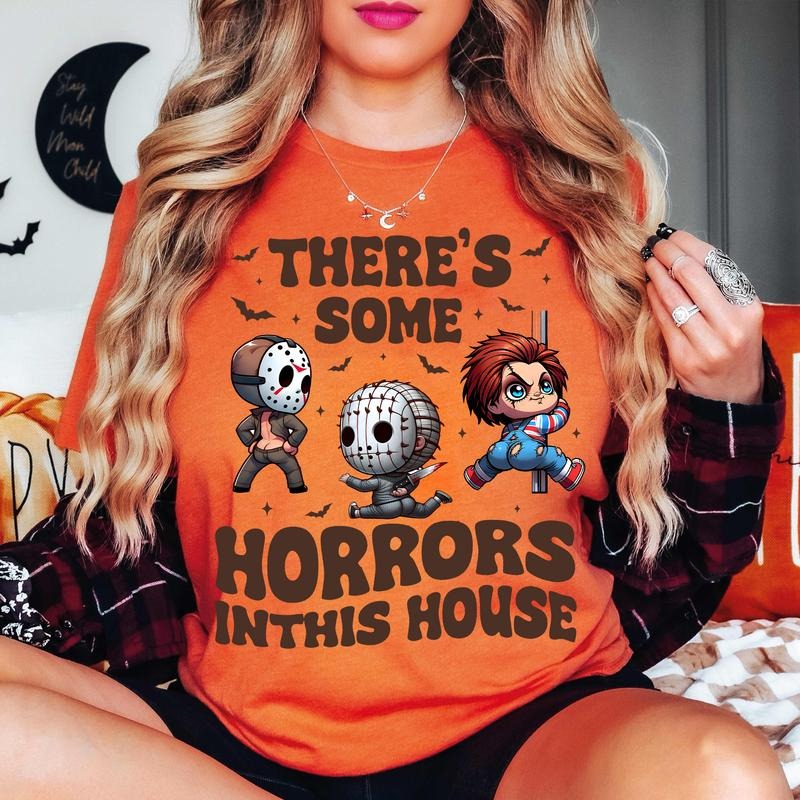 There's S0me Horrors In This House Shirt Funny Dance, Funny Horror Shirt Hoodie, Sweatshirt | RetroVerseTees.com