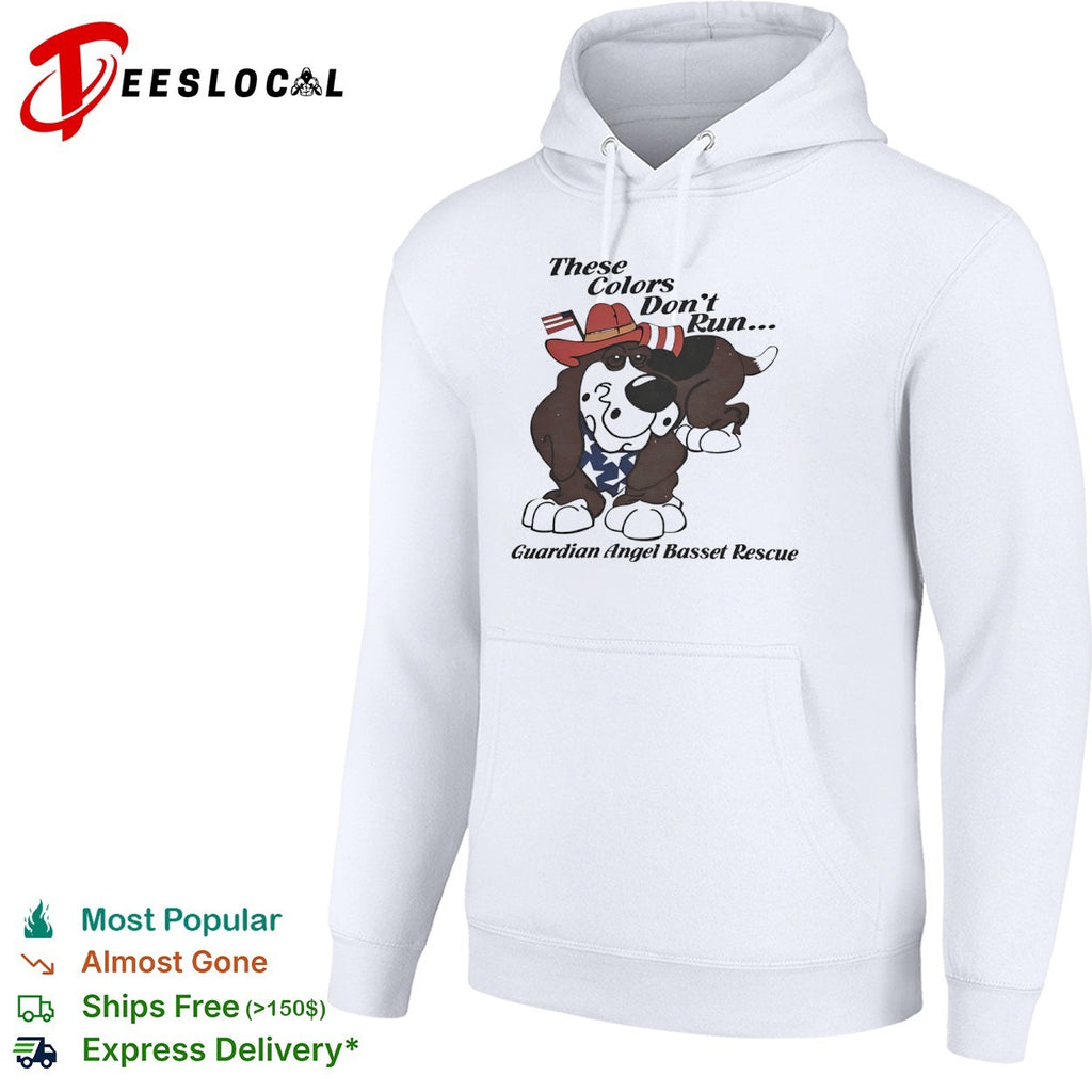 These Colors Dont Run Guardian Angel Basset Rescue Patriotic Dog Breed shirt