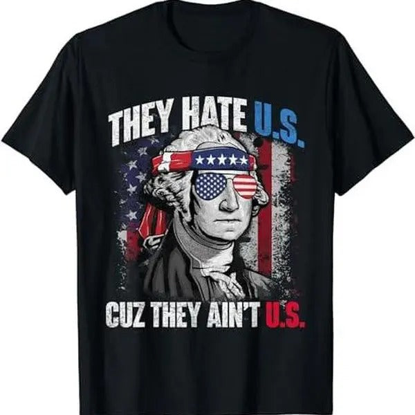 They Hate Us Cuz They Ain't Us USA American Flag T-Shirts, Hoodie, Sweatshirt | RetroVerseTees.com