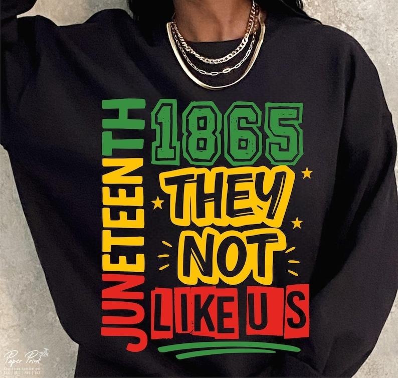 They Not Like Us Unisex Sweater, Juneteenth Free-ish Since 1865 Shirt, BLM, Black Power, Black History Month Tee Hoodie,...
