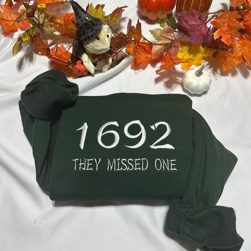 They missed one embroidered Halloween sweatshirt T-Shirts, Hoodie | RetroVerseTees.com