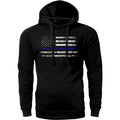 Thin Blue Line Flag Police Lives Hoodie Sweatshirt Cotton Fabric T-Shirts | RetroVerseTees.com