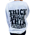 Thin Patience Graphic Sweatshirt T-Shirts, Hoodie | RetroVerseTees.com