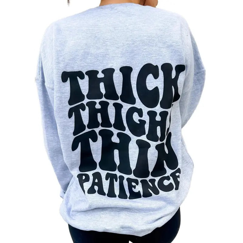 Thin Patience Graphic Sweatshirt T-Shirts, Hoodie | RetroVerseTees.com