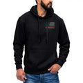 Thin Red Line Flag Left Chest Print US Firefighter Hoodie Sweatshirt Cotton Fabric T-Shirts | RetroVerseTees.com