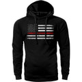 Thin Red Line Flag USA Firefighter Hoodie Sweatshirt Cotton Fabric T-Shirts | RetroVerseTees.com