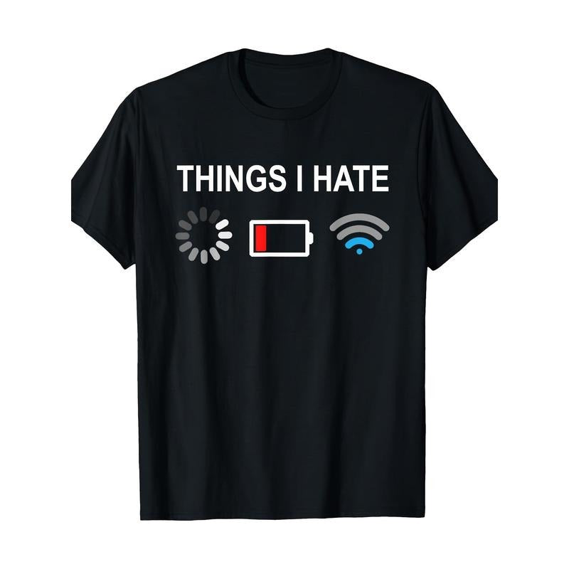 Things I Hate Funny Programmer Gamer Computer Nerd Streaming T-Shirt Made in USA Hoodie, Sweatshirt | RetroVerseTees.com