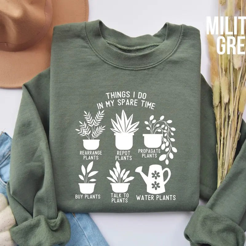 Things Swoosh Red plumber brand Red plumber brand My Spare Time Plants Sweatshirt, Plant Lover Gifts, Plant Lover...