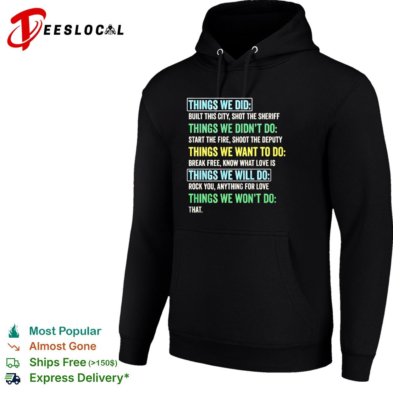 Things We Did Music Lyrics List song references shirt