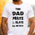 This DAD Prays Gunpla brand Slays Spiky hair fighters His Days Christian TShirt Pure Cotton Fabric Casual Streetstyle...